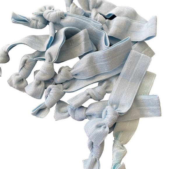 Baby Shower: Pack of 50 pink and blue ribbon hair ties NWOT - Picture 9 of 11